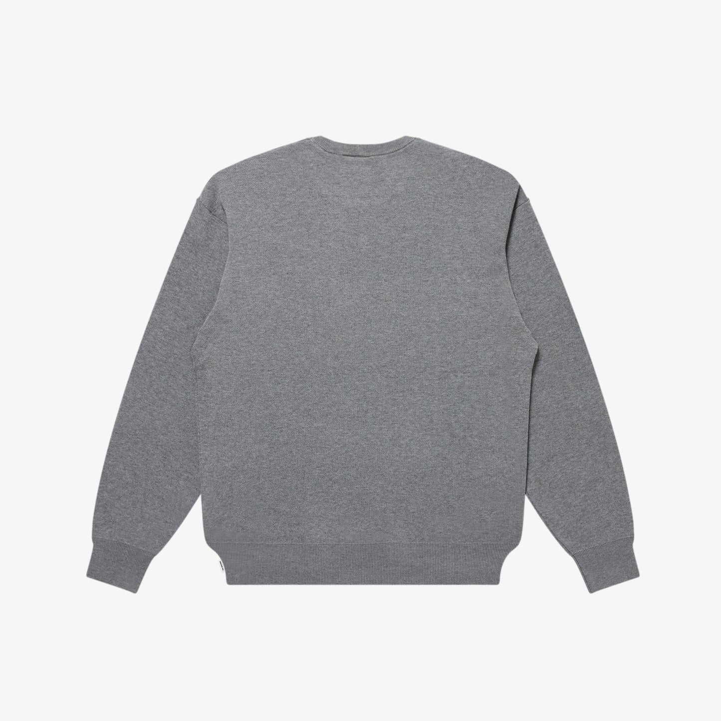 V-DAY PATCHED KNIT SWEATER HEATHER GRAY