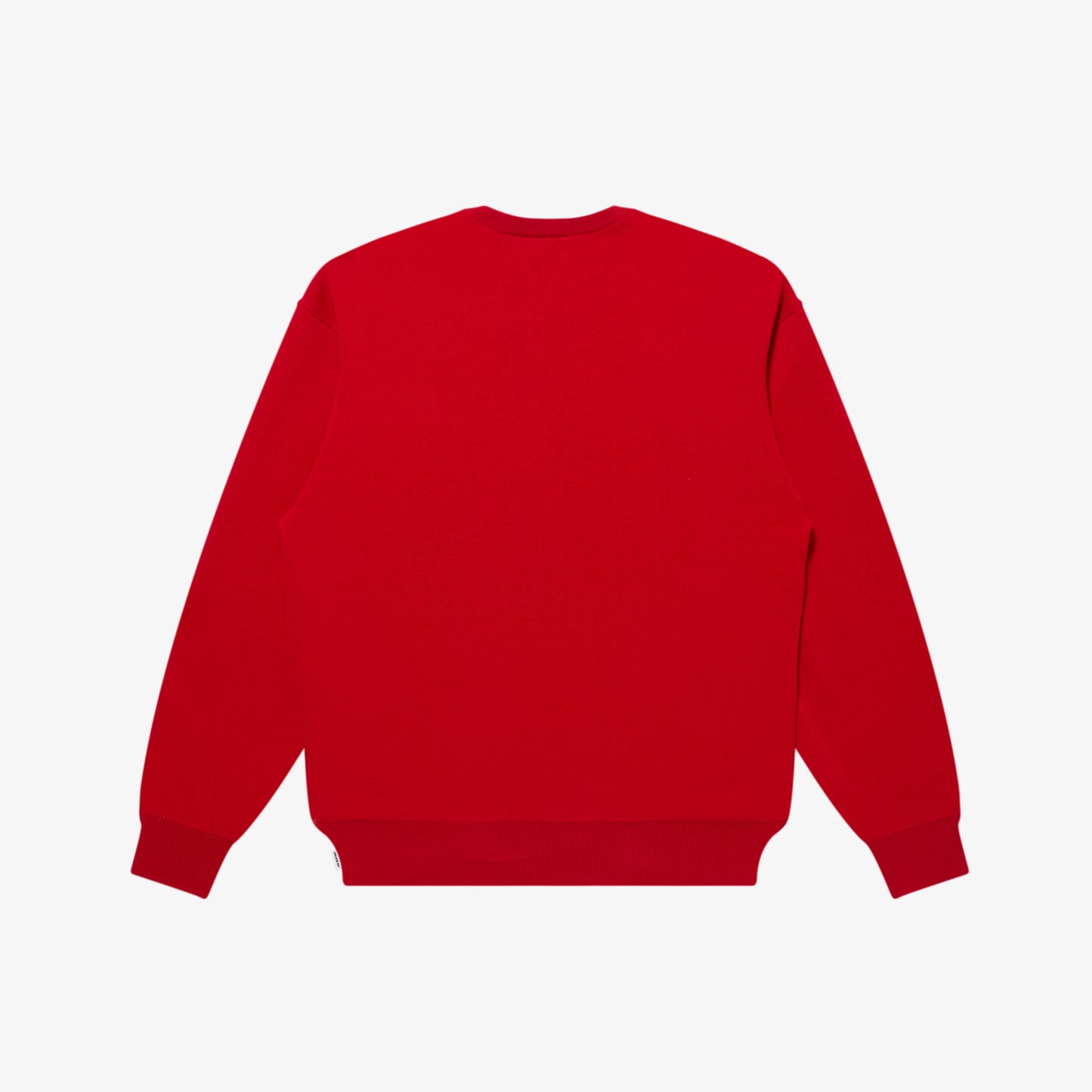 V-DAY PATCHED KNIT SWEATER RED