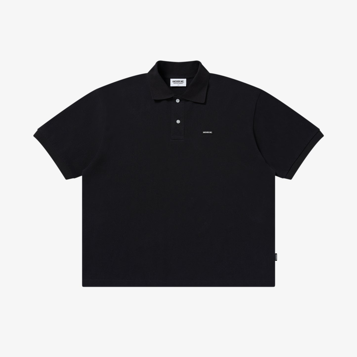 BOLD LOGO PATCHED POLO SHIRT BLACK