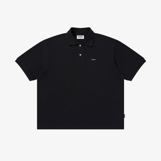 BOLD LOGO PATCHED POLO SHIRT BLACK