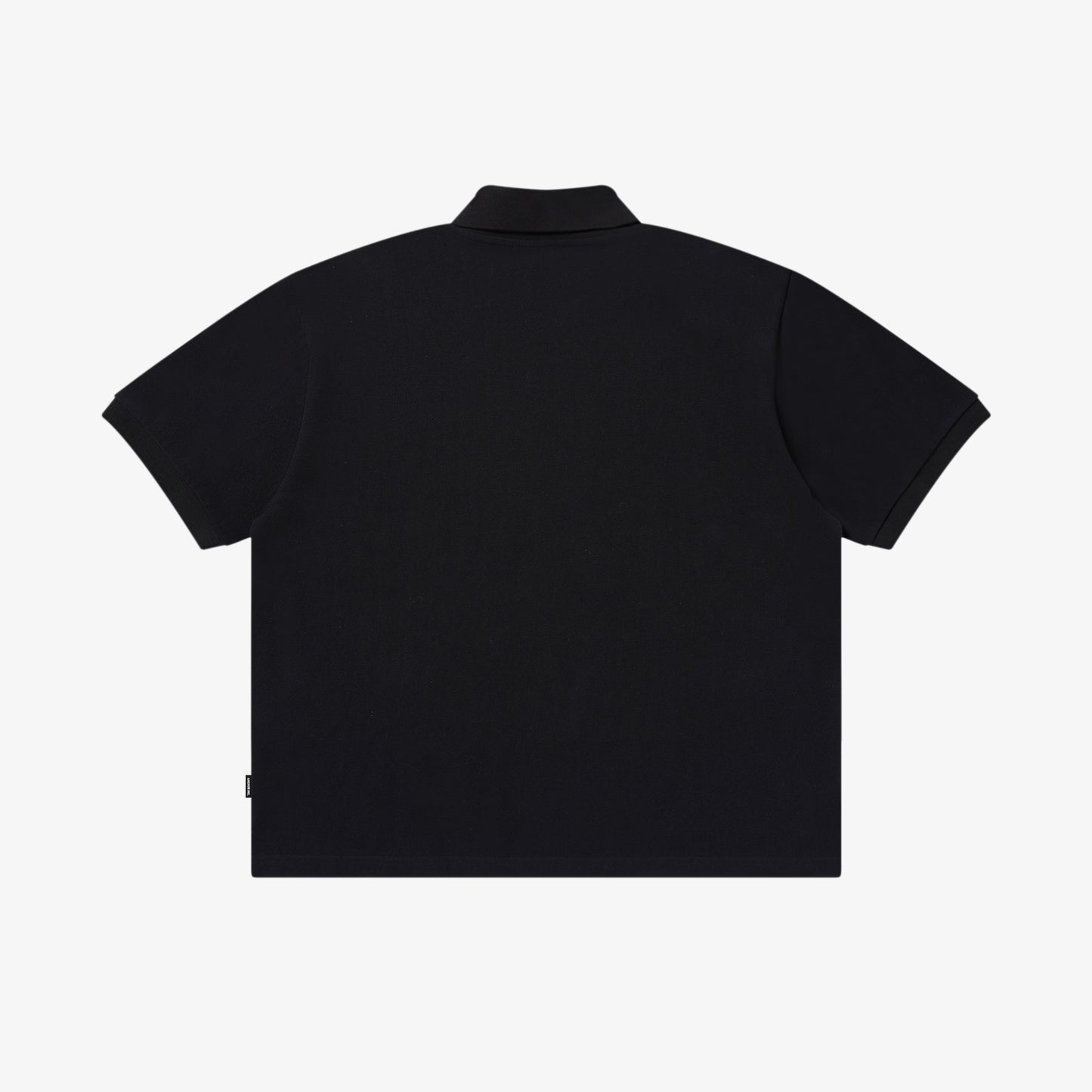 BOLD LOGO PATCHED POLO SHIRT BLACK