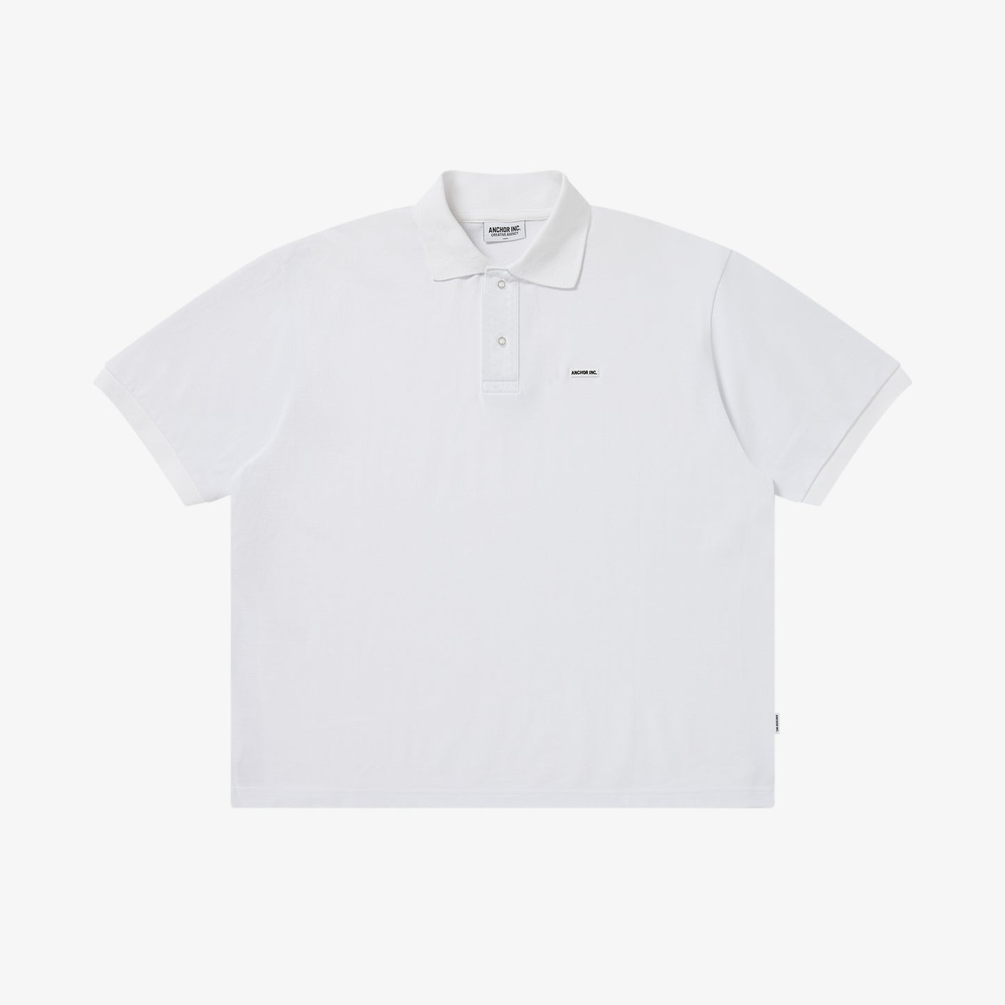 BOLD LOGO PATCHED POLO SHIRT WHITE