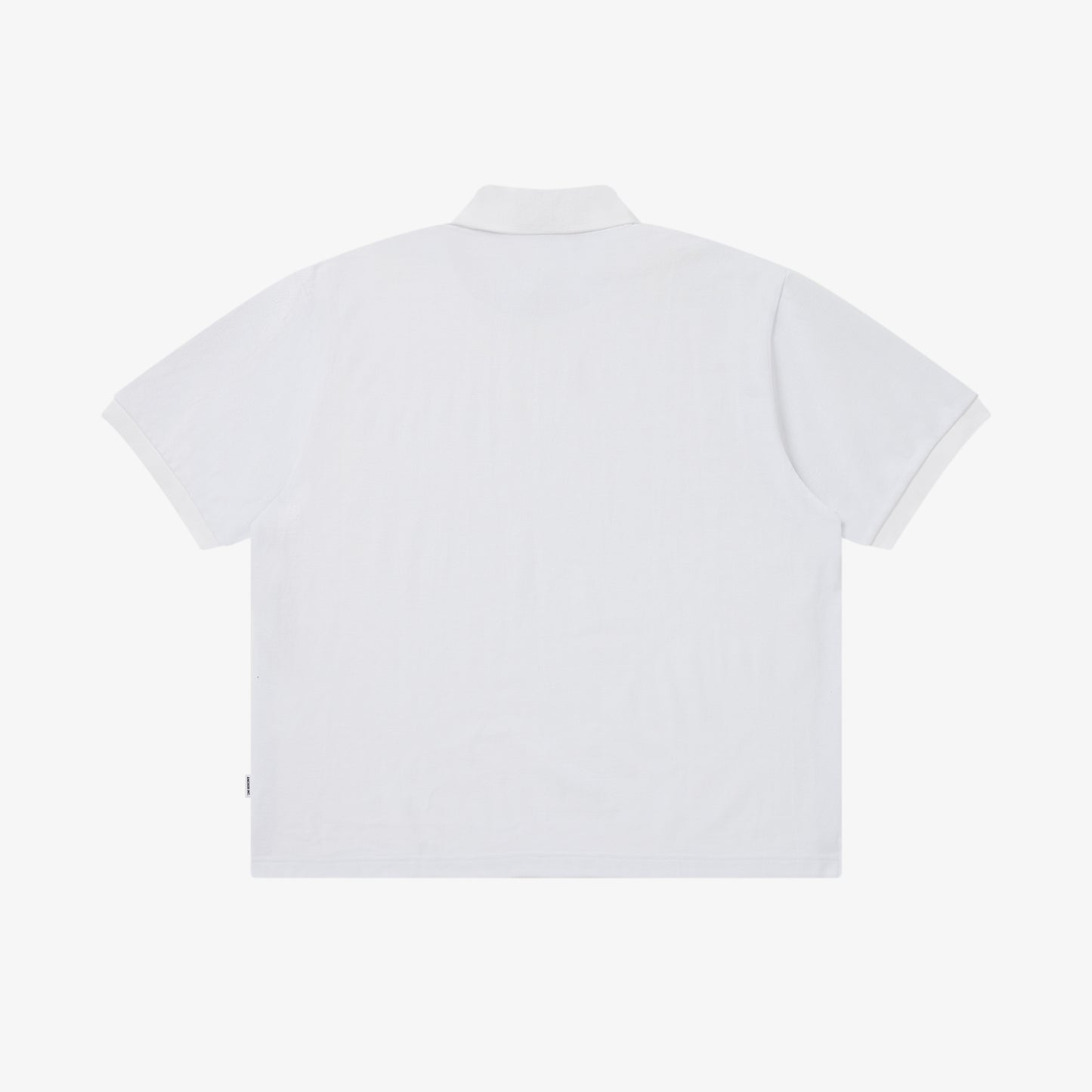 BOLD LOGO PATCHED POLO SHIRT WHITE