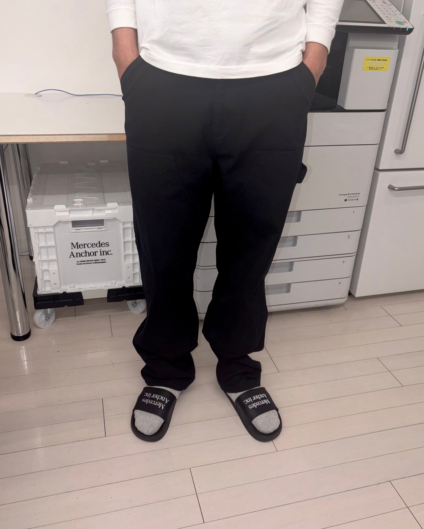 LOGO CARPENTER PANTS BLACK